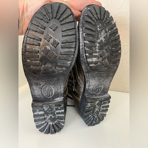 Ash Ryanna Studded embellished moto combat Boot gunmetal metallic 37.5/7.5 - Picture 12 of 14